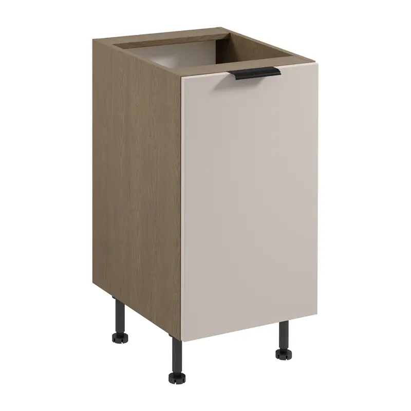 Unterschrank – Livaro – D45 P/L Beige / Dunkle Eiche