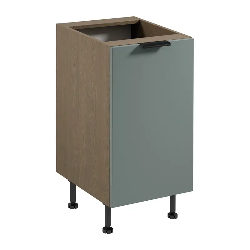 Unterschrank – Livaro – D45 P/L Grün / Dunkle Eiche