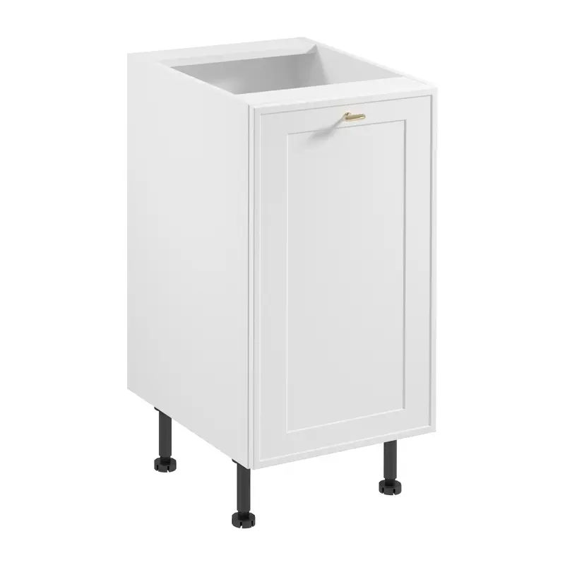 Unterschrank – Livaro – D45 P/L, Weiß / Weiß Rahmen