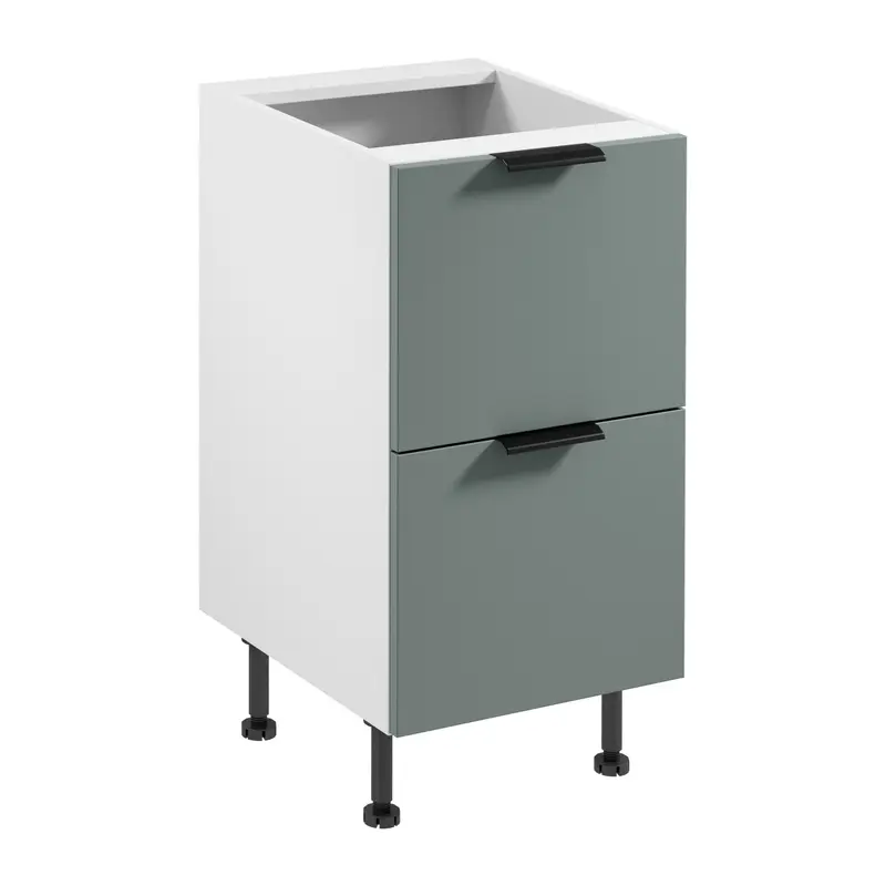 Unterschrank – Livaro – D45S2 AX Grün Matt / Weiß