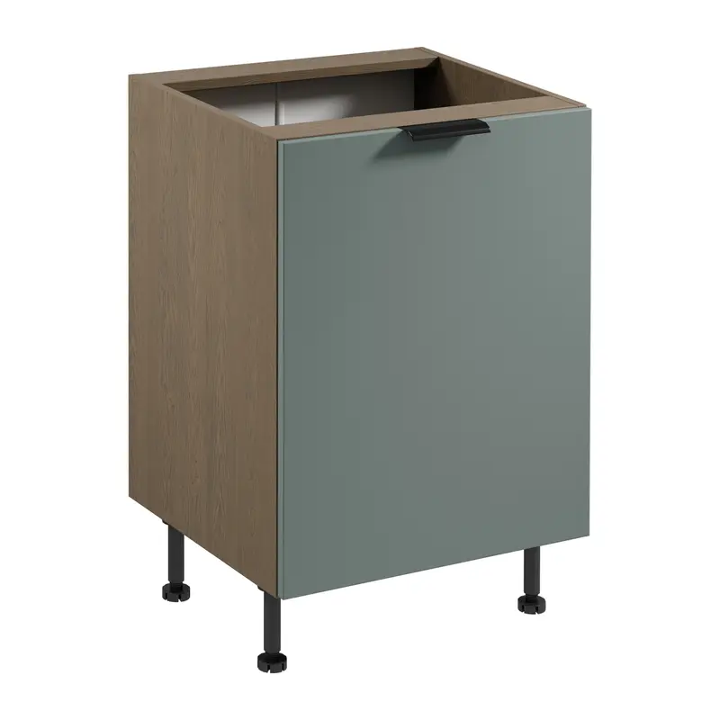 Unterschrank – Livaro – D60 P/L Grün / Dunkle Eiche