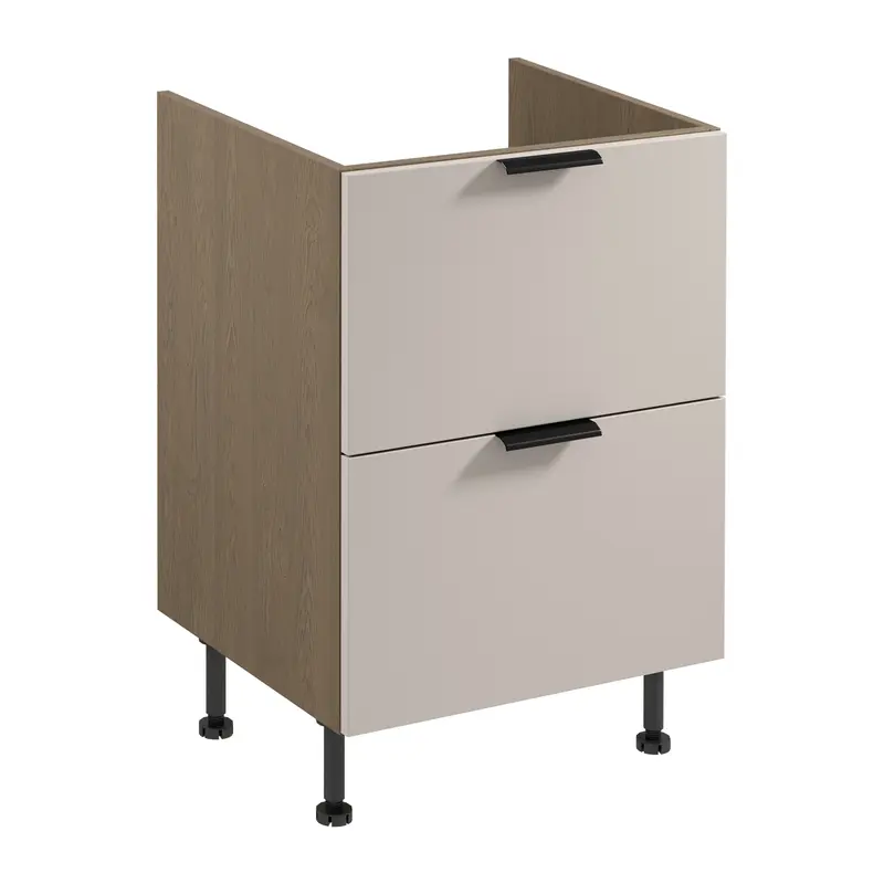 Unterschrank – Livaro – D60IN AX Beige / Dunkle Eiche