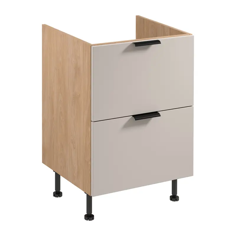 Unterschrank – Livaro – D60IN AX Beige / Sonoma Eiche