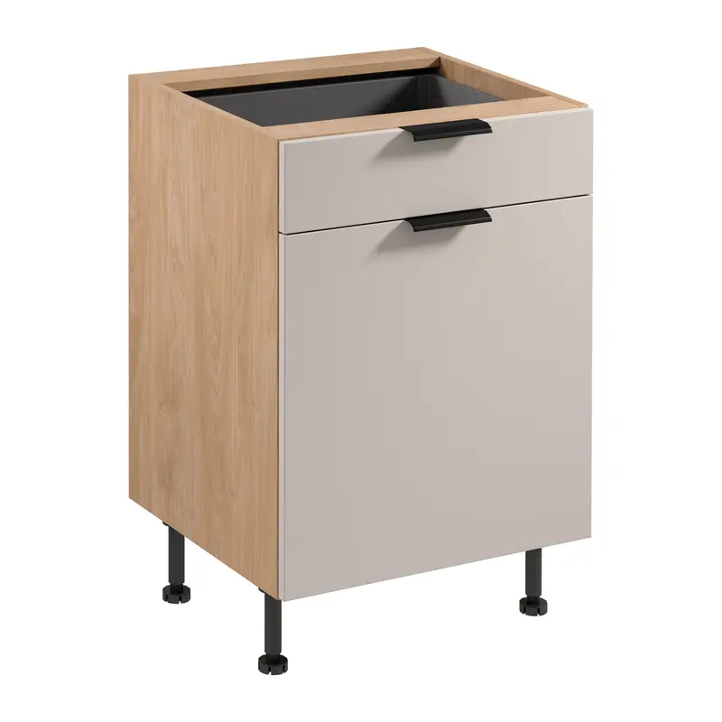 Unterschrank – Livaro – D60S1 P/L AX Beige / Sonoma Eiche