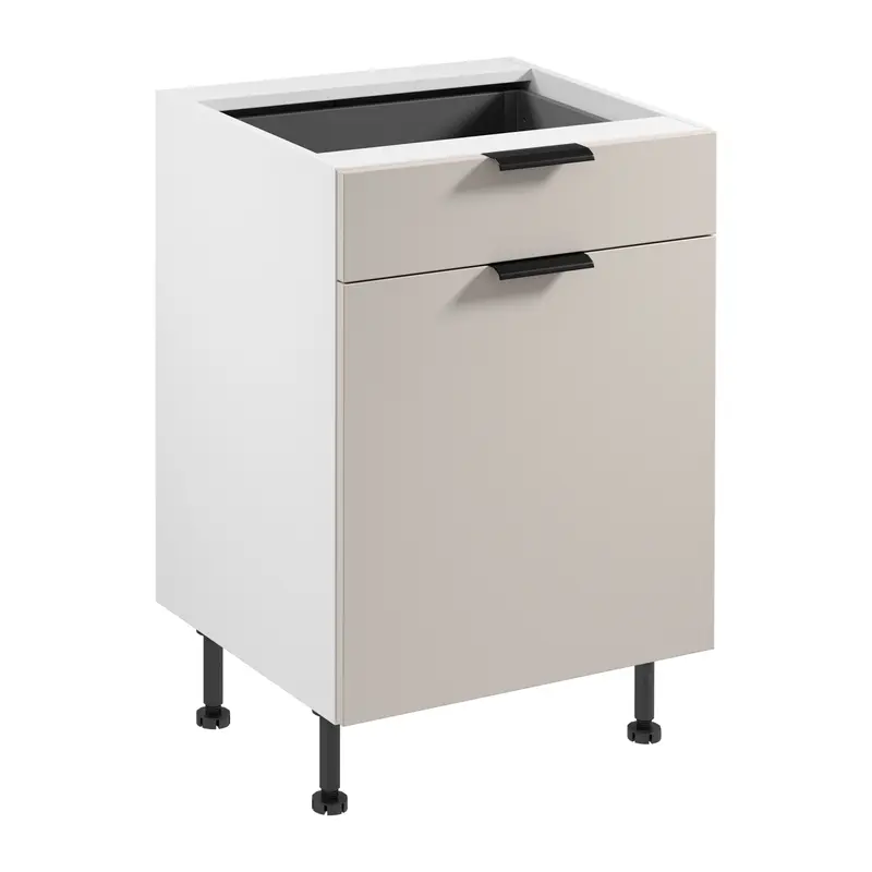 Unterschrank – Livaro – D60S1 P/L AX Beige / Weiß