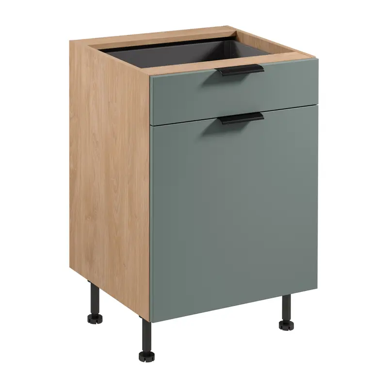 Unterschrank – Livaro – D60S1 P/L AX Grün / Sonoma Eiche