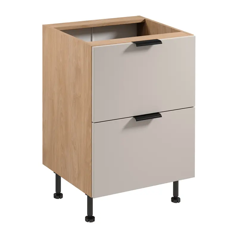 Unterschrank – Livaro – D60S2 AX Beige / Sonoma Eiche