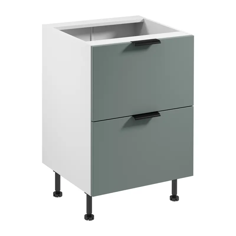 Unterschrank – Livaro – D60S2 AX Grün Matt / Weiß