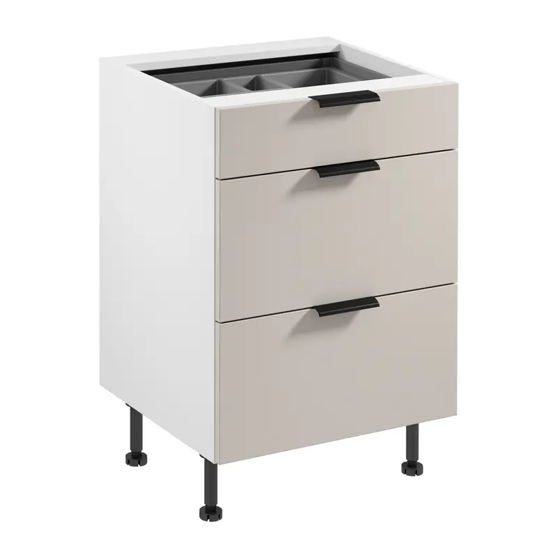 Unterschrank – Livaro – D60S3 AX Beige / Weiß
