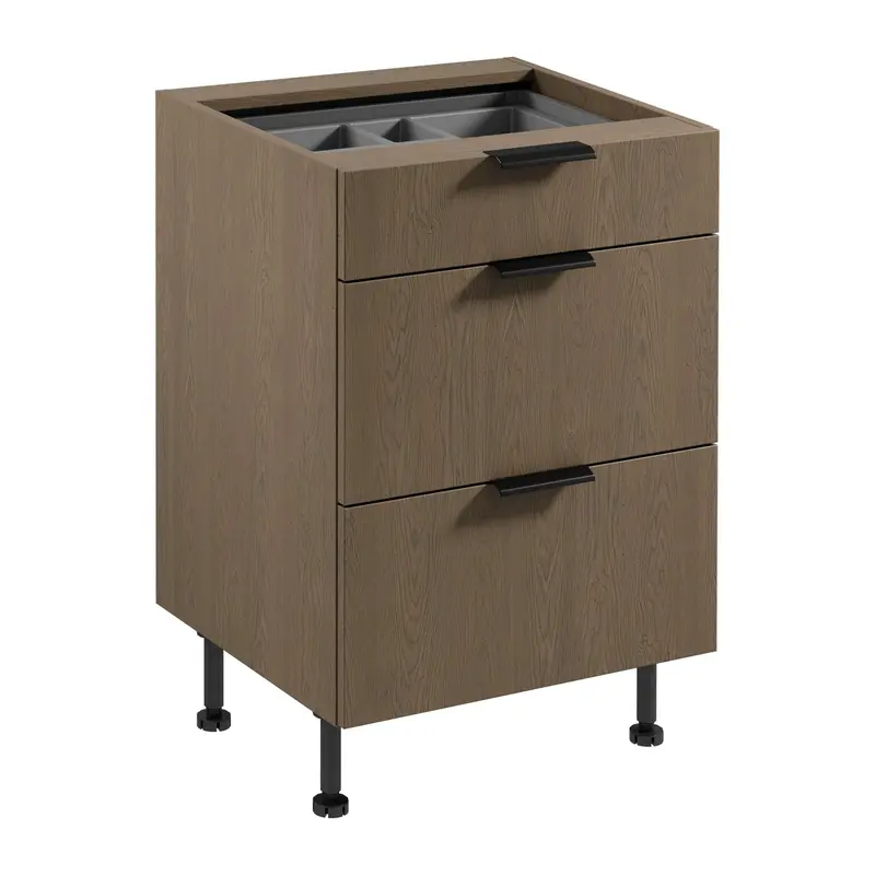 Unterschrank – Livaro – D60S3 AX Dunkle Eiche