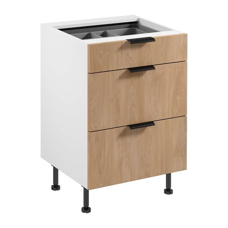 Unterschrank – Livaro – D60S3 AX Sonoma Eiche / Weiß