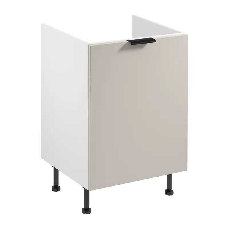 Unterschrank – Livaro – D60ZS AX Beige / Weiß mit Mülltrennsystem