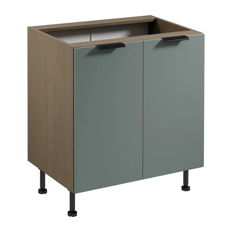 Unterschrank – Livaro – D80 Grün / Dunkle Eiche