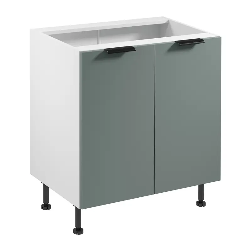 Unterschrank – Livaro – D80 Grün Matt / Weiß