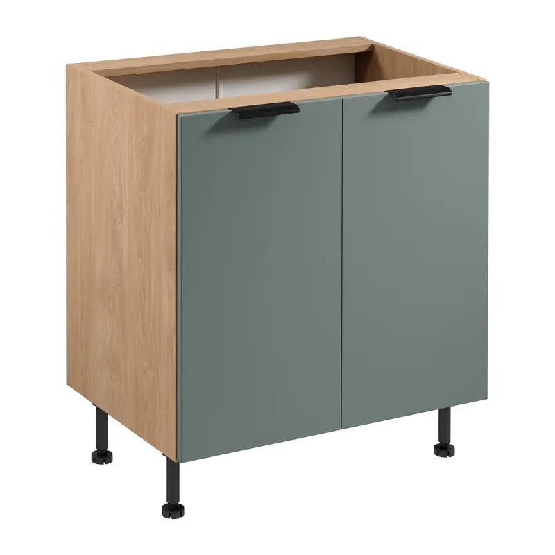 Unterschrank – Livaro – D80 Grün / Sonoma Eiche