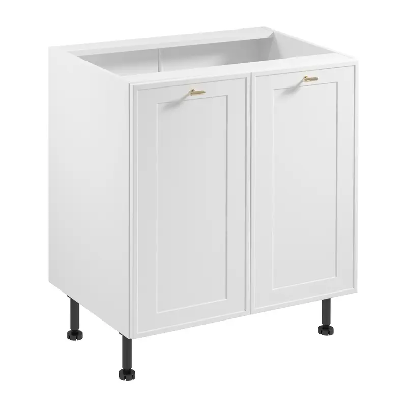Unterschrank – Livaro – D80 Weiß / Weiß Rahmen
