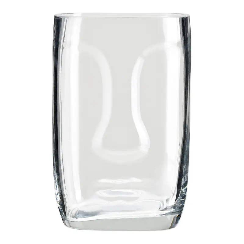 Vase aus transparentem Glas & modernem Dekorationsstil – Gesicht | Wurm