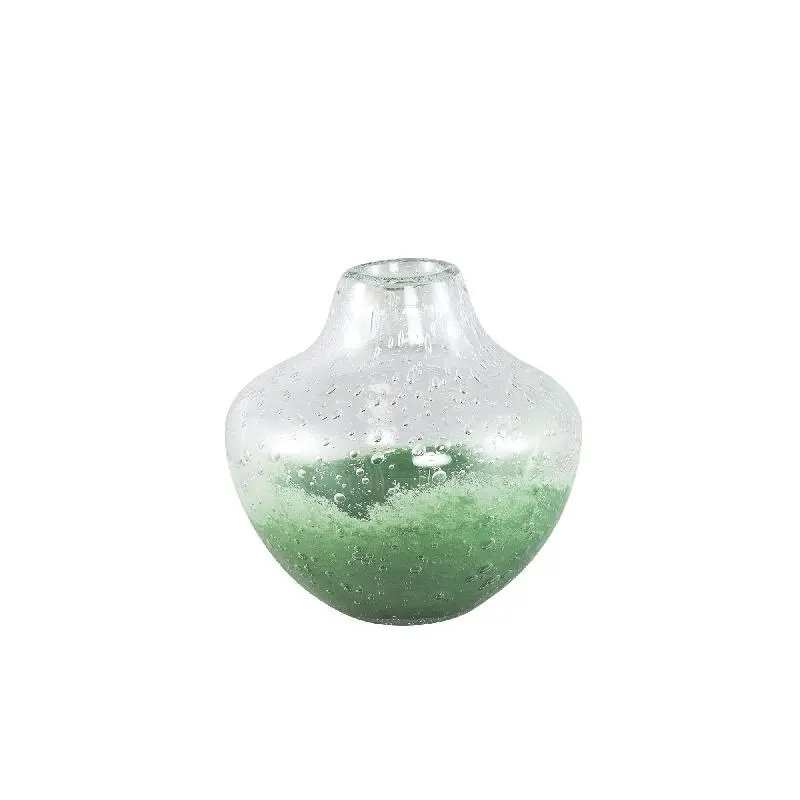 Vase – Bauchige Form, Glas Material, Grün – Enrikas | PTMD