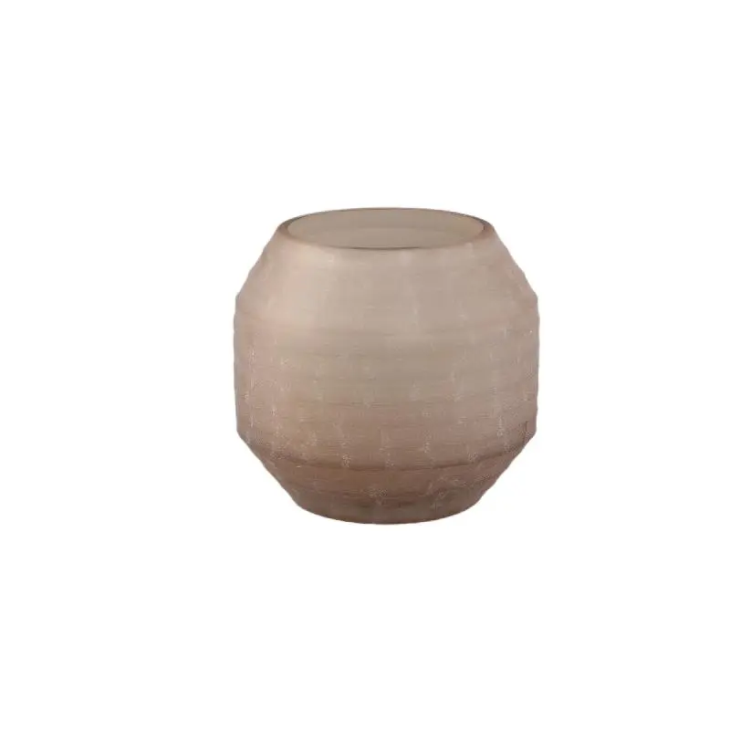 Vase – Beige Farbton, Glas Material, Streifen Design, S – Malia | PTMD