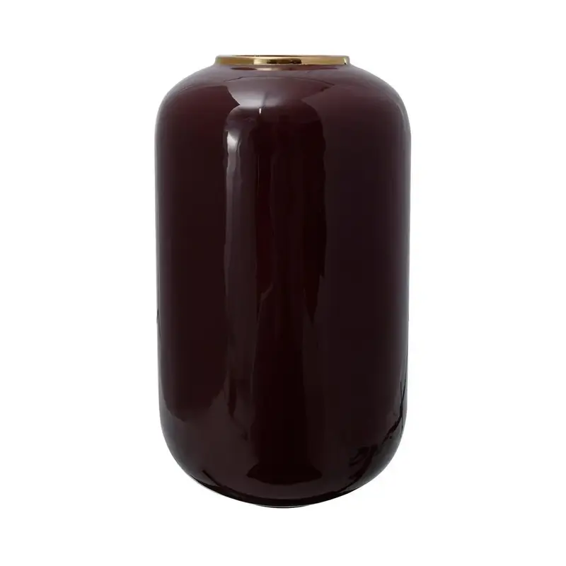 Vase – Bordeauxgoldenes Eisen, Art Deco Stil, Kunstvolle Form - Art Deco 275 | Kayoom