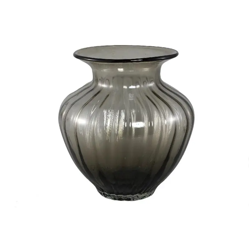 Vase – Dunkelbrauner Farbton, Glas Material, Rundes Design – Marlisha | PTMD