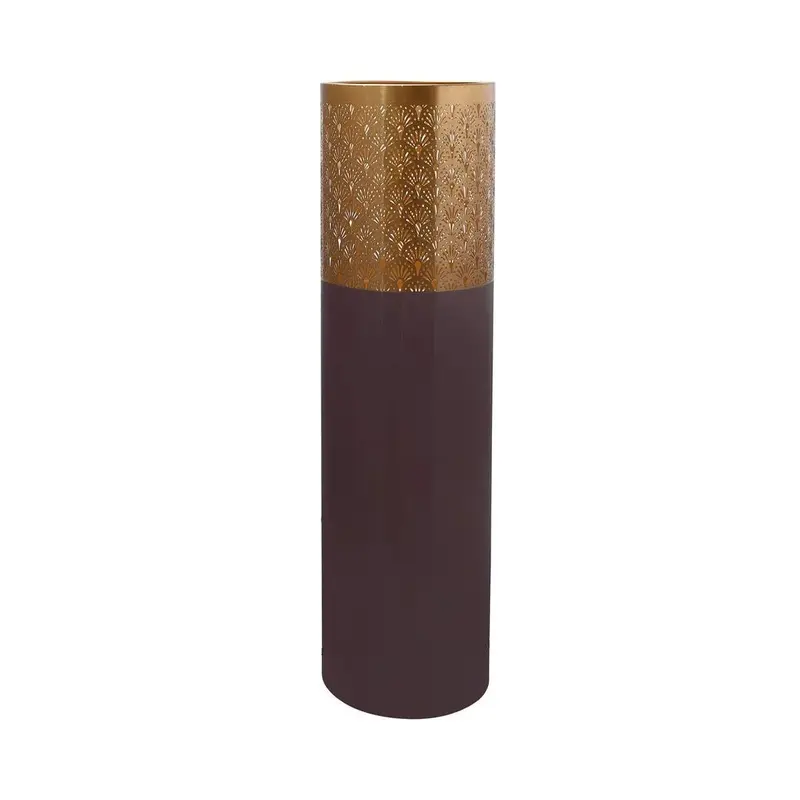 Vase – Dunkellila Eisen, Goldene Akzente, Kunstvolle Gestaltung - Art Deco 1115 | Kayoom