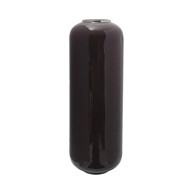 Vase – Eisenkonstruktion, Minimalistisches Design, Dunkellila Silber - Art Deco 195 | Kayoom