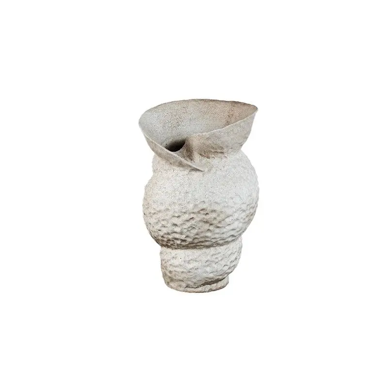 Vase – Keramik Material, Offenes Wirbelrand Design, Runde Form, S – Kery | PTMD