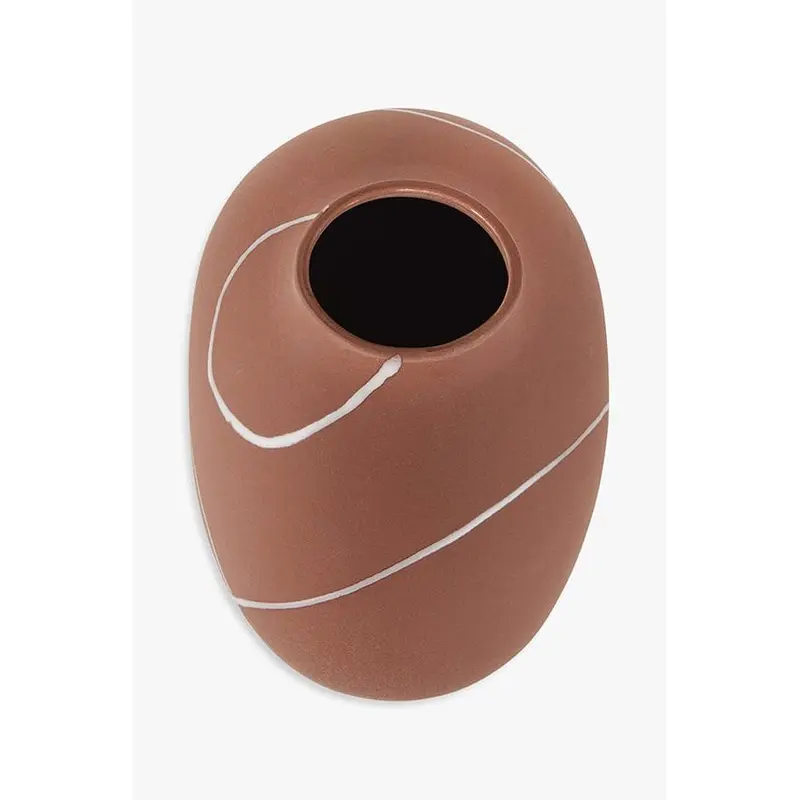 Vase – Keramik Steingut, Minimalistisches Design, Terrakotta Farbe - Iris | Studio Femme Home
