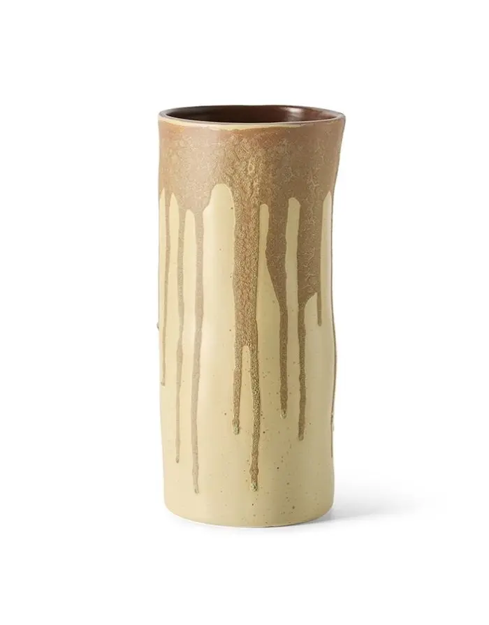Vase Long I Melting Brown