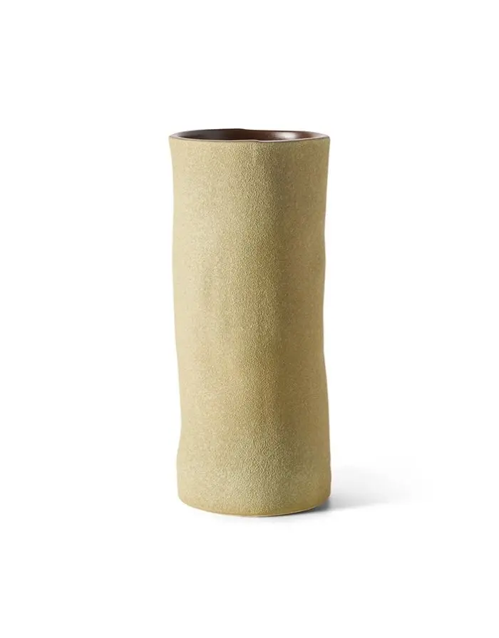 Vase Long I Mud Brown