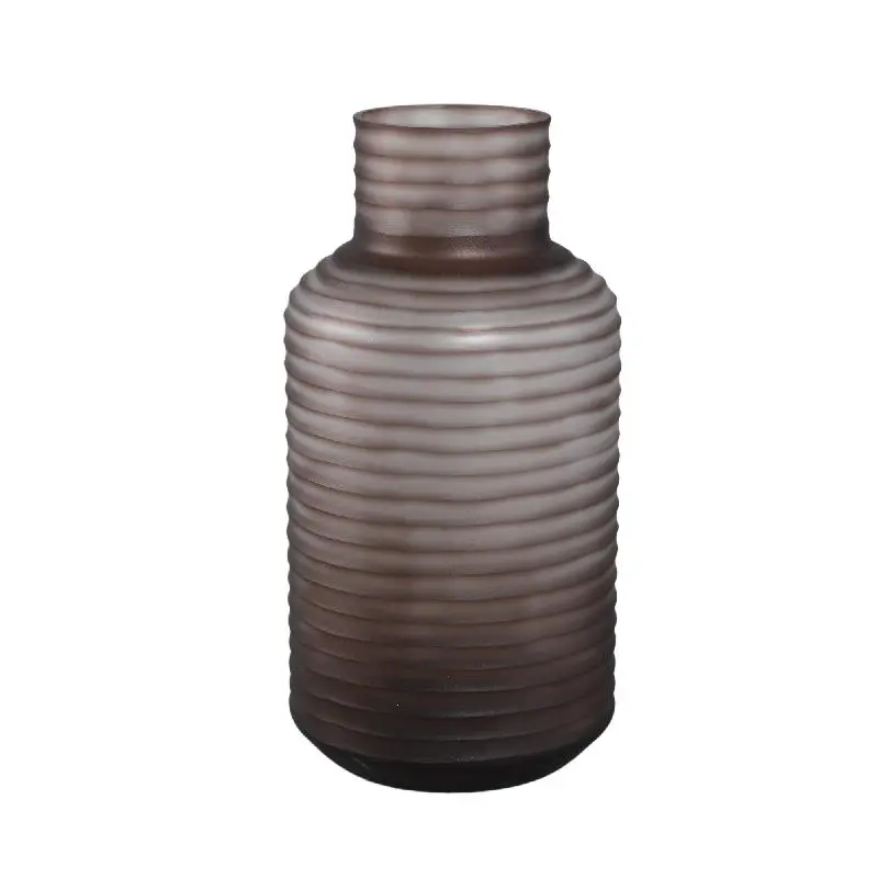Vase – Massives Glas, Glatte Oberfläche, Hellbraune Farbe L – Kalyce | PTMD