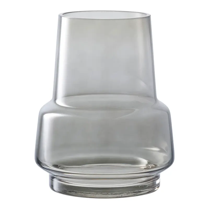 Vase – Rauchgraues Glas, Konische Form, 19 cm Höhe | House Nordic