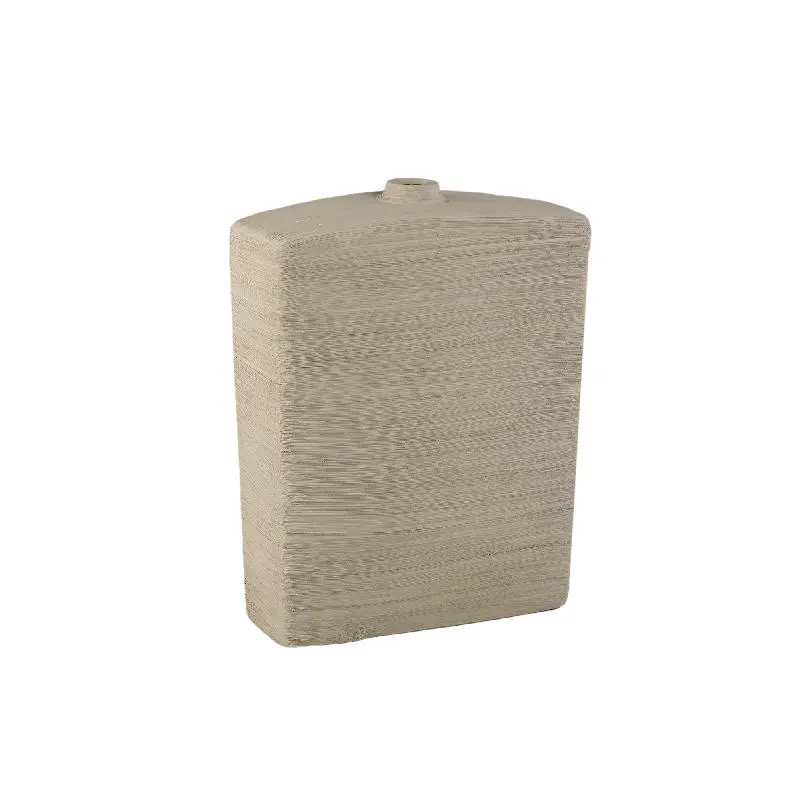 Vase – Rechteck Design, Keramik Material, Beige Farbe, S – Janettee | PTMD