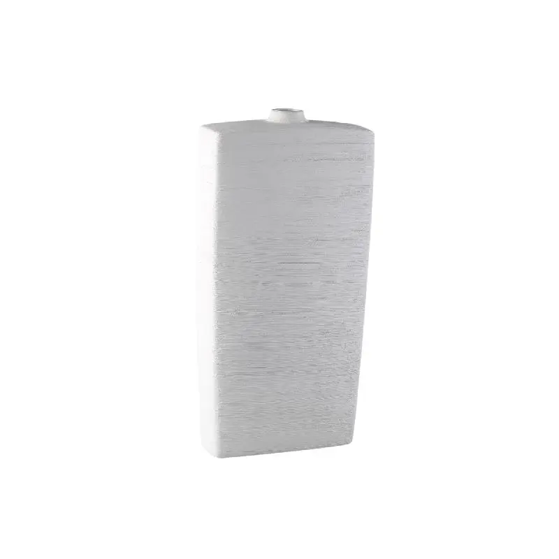 Vase – Rechteck Design, Keramik Material, Weiße Farbe, L – Janettee | PTMD