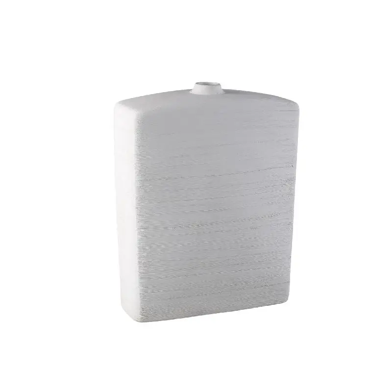 Vase – Rechteck Design, Keramik Material, Weiße Farbe, S – Janettee | PTMD