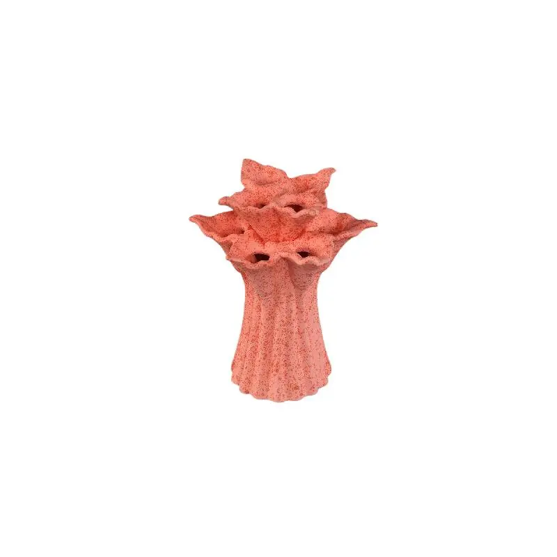 Vase – Rosa Farbe, Blumenform, Dekoratives Design, Keramik, S – Ellodie | PTMD