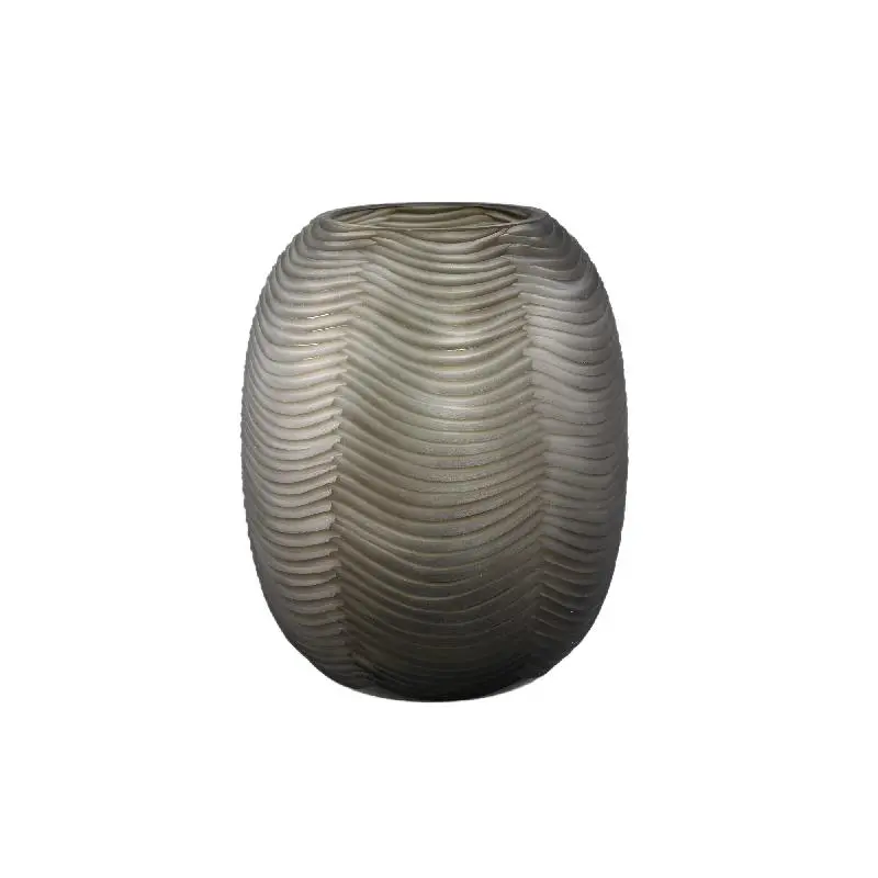 Vase – Runde Form, Glas Material, Braun, Hoch – Elichi | PTMD