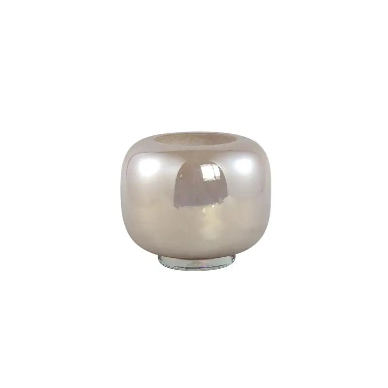 Vase – Runde Form, Glas Material, Braun, Mit Fuß, S – Mexx | PTMD