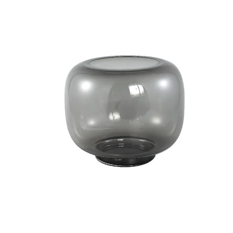 Vase – Runde Form, Glas Material, Dunkelgrau, Mit Fuß , L– Mexx | PTMD