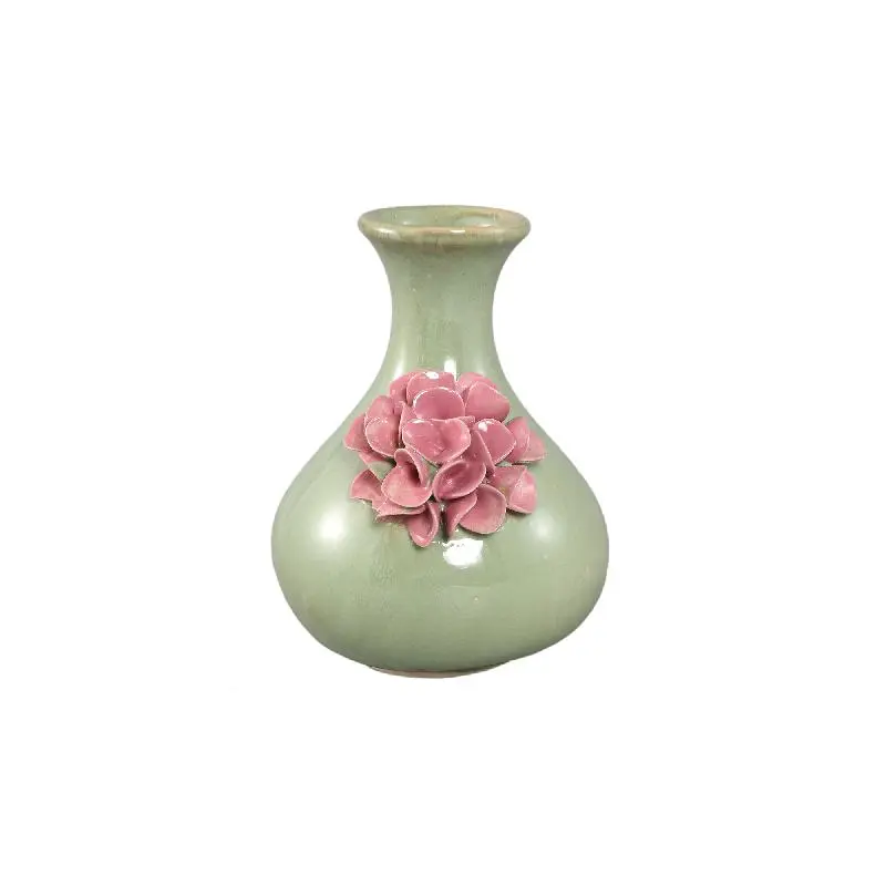 Vase – Rundes Design, Keramik Material, Grüne Farbe, A – Raileigh | PTMD