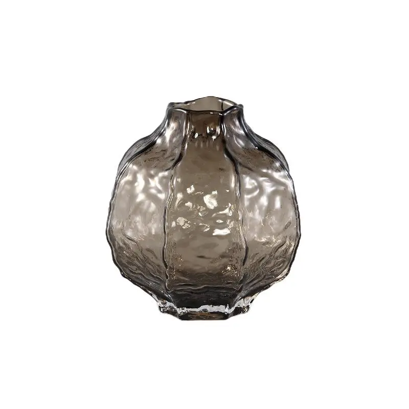 Vase – Rundes Design, Runde Form, Glas Material, Braun, S – Narin | PTMD