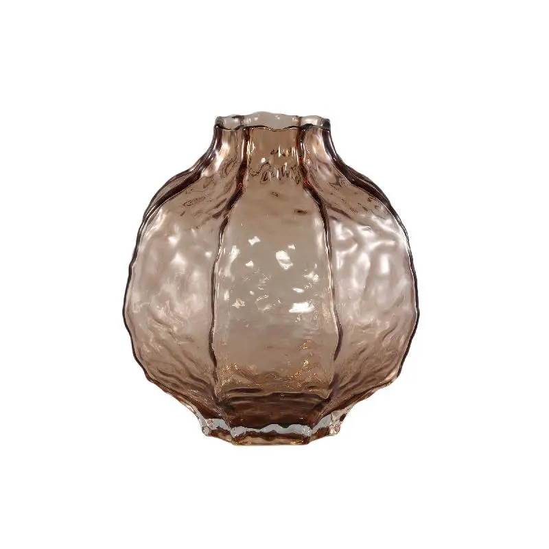 Vase – Rundes Design, Runde Form, Glas Material, Creme, L – Narin | PTMD