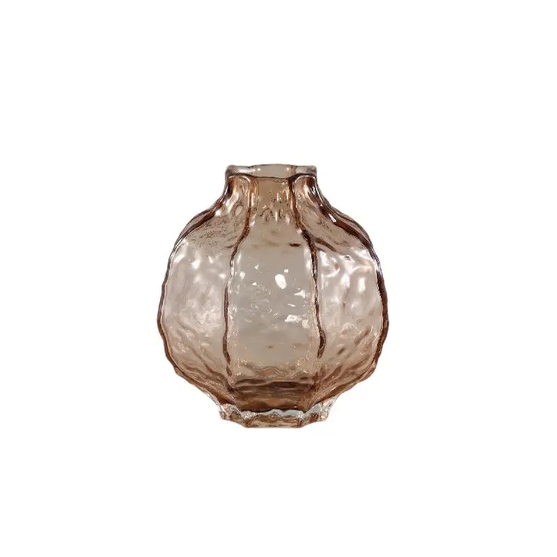 Vase – Rundes Design, Runde Form, Glas Material, Creme, S – Narin | PTMD
