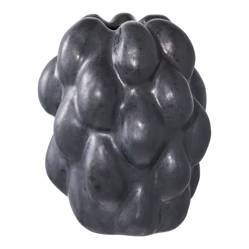 Vase – Schwarzes Steinzeug, Beerenartige Struktur, Mattes Finish - Noirberry | House Nordic