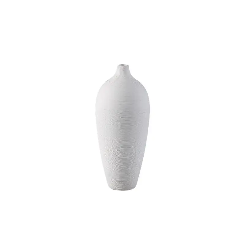 Vase – Steinzeug Keramik, Flaschen Design, Weiße Farbe, S – Cavinn | PTMD