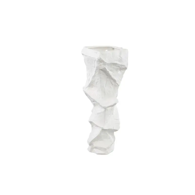 Vase – Steinzeug Keramik, Organisches Design, Weiße Farbe, Niedrige Form – Kellie | PTMD