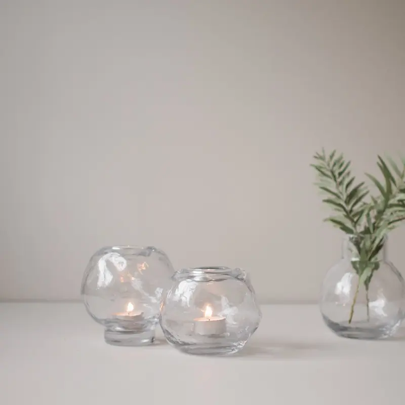 Vase-Teelichtglas BUNCH mini - clear
