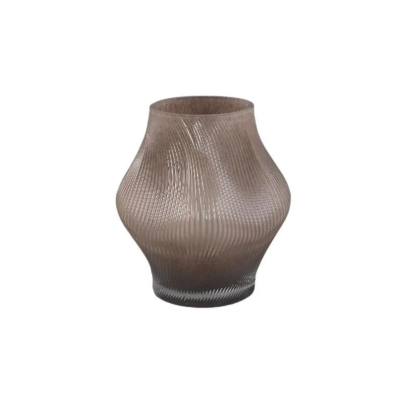 Vase – Wellen Design, Glas Material, Creme, M – Caruso | PTMD