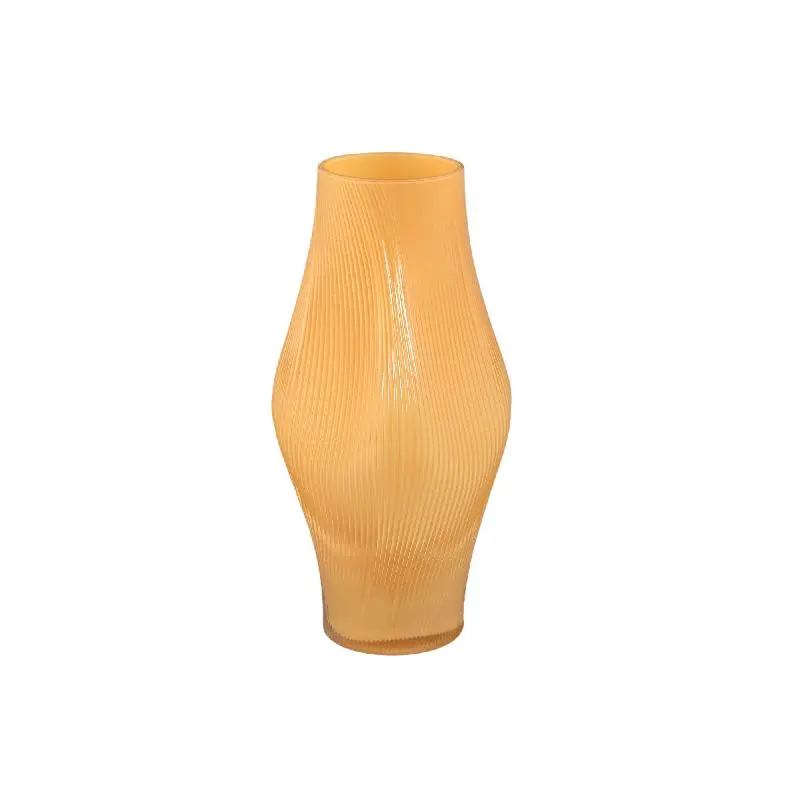 Vase – Wellen Design, Glas Material, Gelb, L – Caruso | PTMD